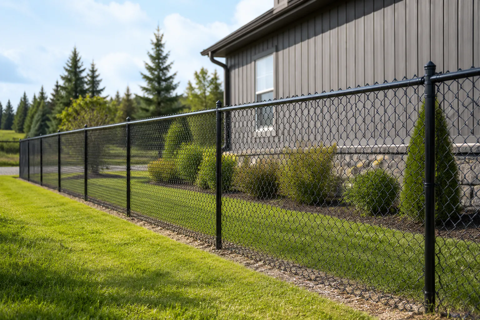 Chain-link fence installation in Buffalo New York