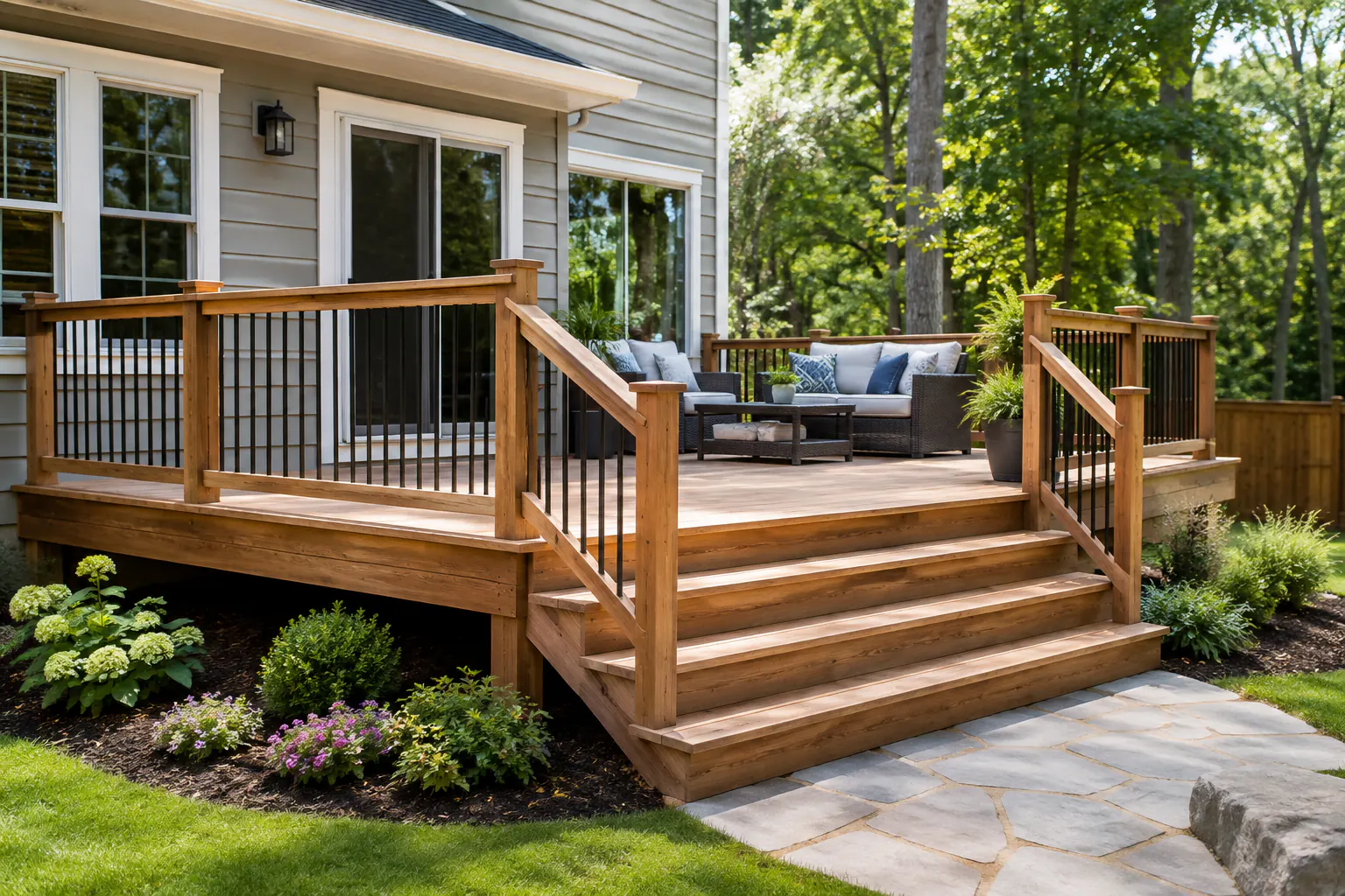 Custom deck installation in Buffalo New York